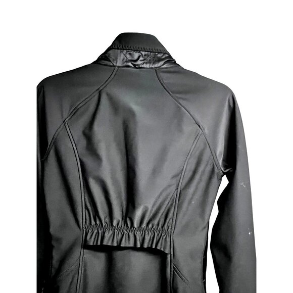 Lululemon Wind Runner Softshell Zip Up Black Athletic Jacket Pockets Sz 6 Logo - Picture 7 of 12